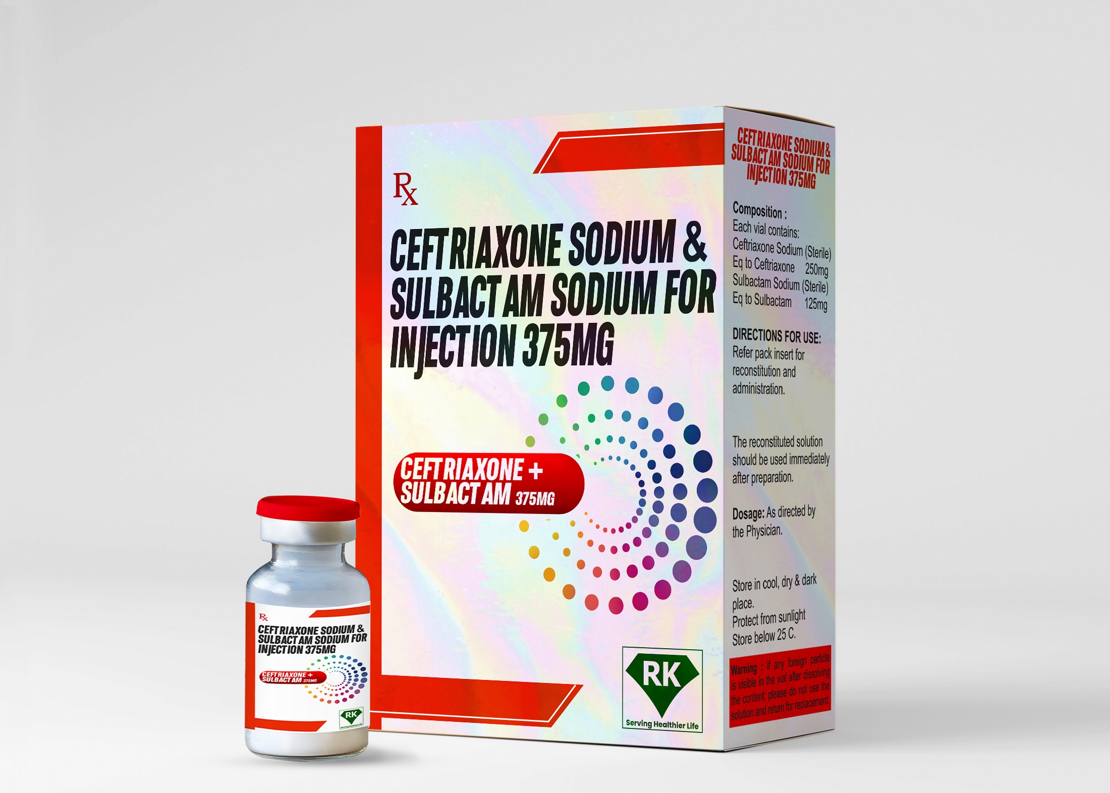 Ceftriaxone Sodium & Sulbactam Sodium for Injection 375mg